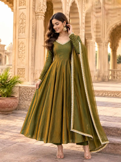 Trending Full Sleeve Party Wear Gown