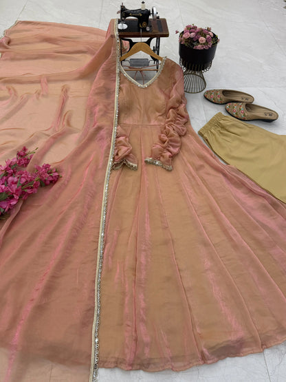 Trending Full Sleeve Party Wear Gown
