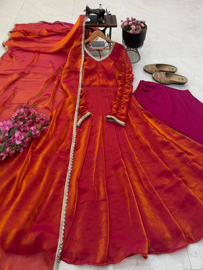 Trending Full Sleeve Party Wear Gown