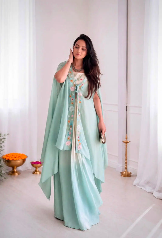 Trending Party Wear Shrug with Lehenga