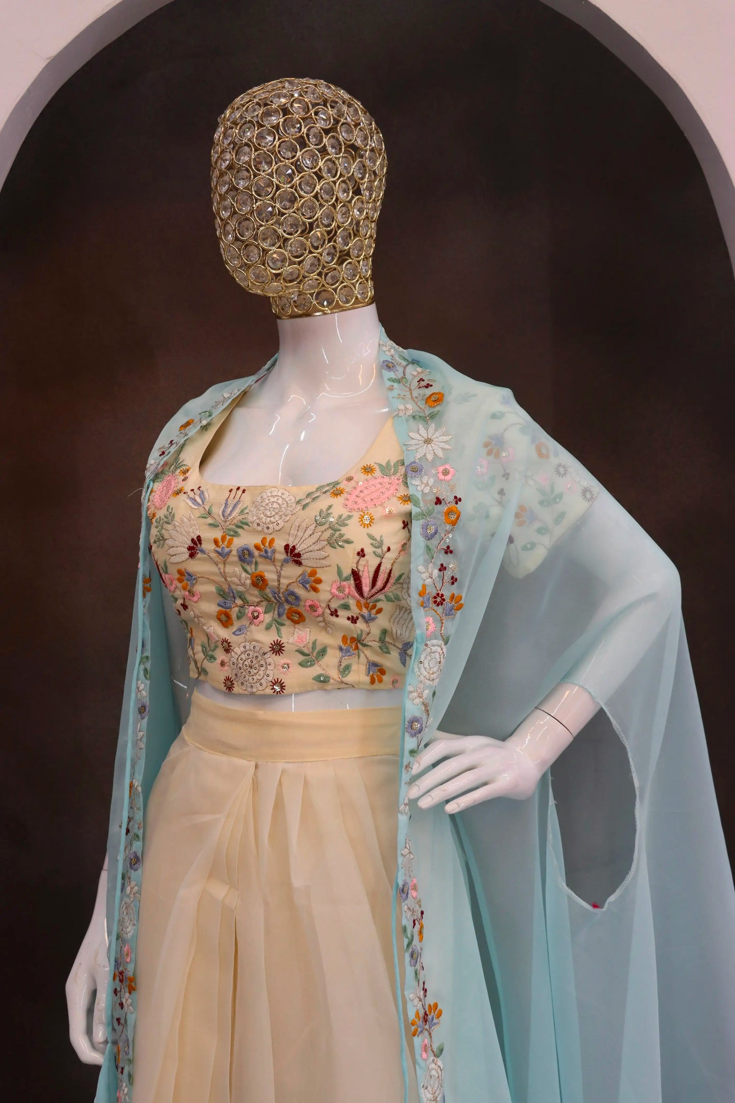 Trending Party Wear Shrug with Lehenga