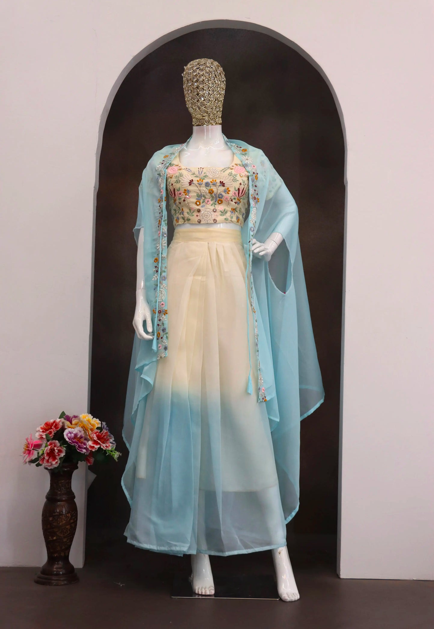 Trending Party Wear Shrug with Lehenga