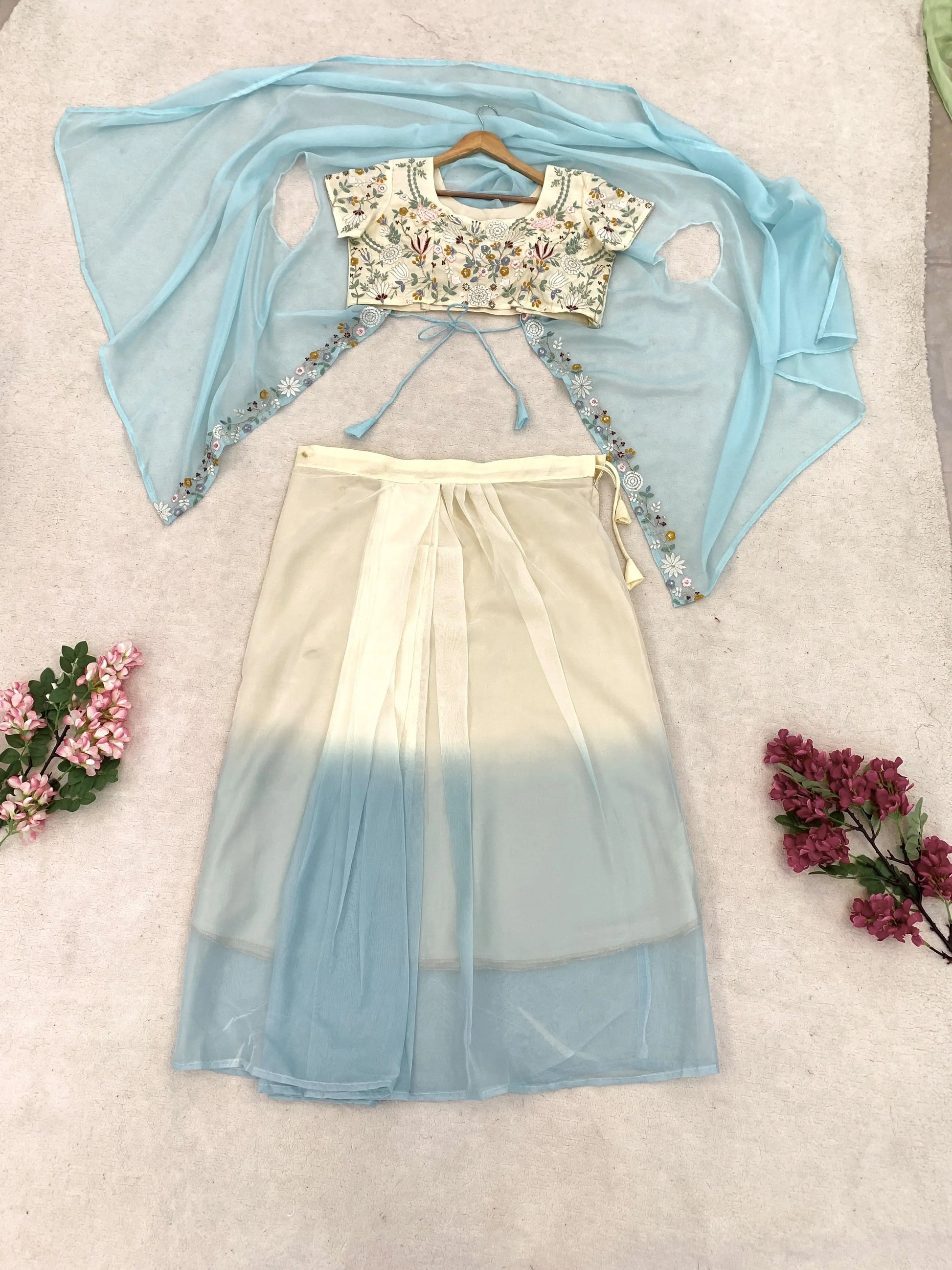 Trending Party Wear Shrug with Lehenga