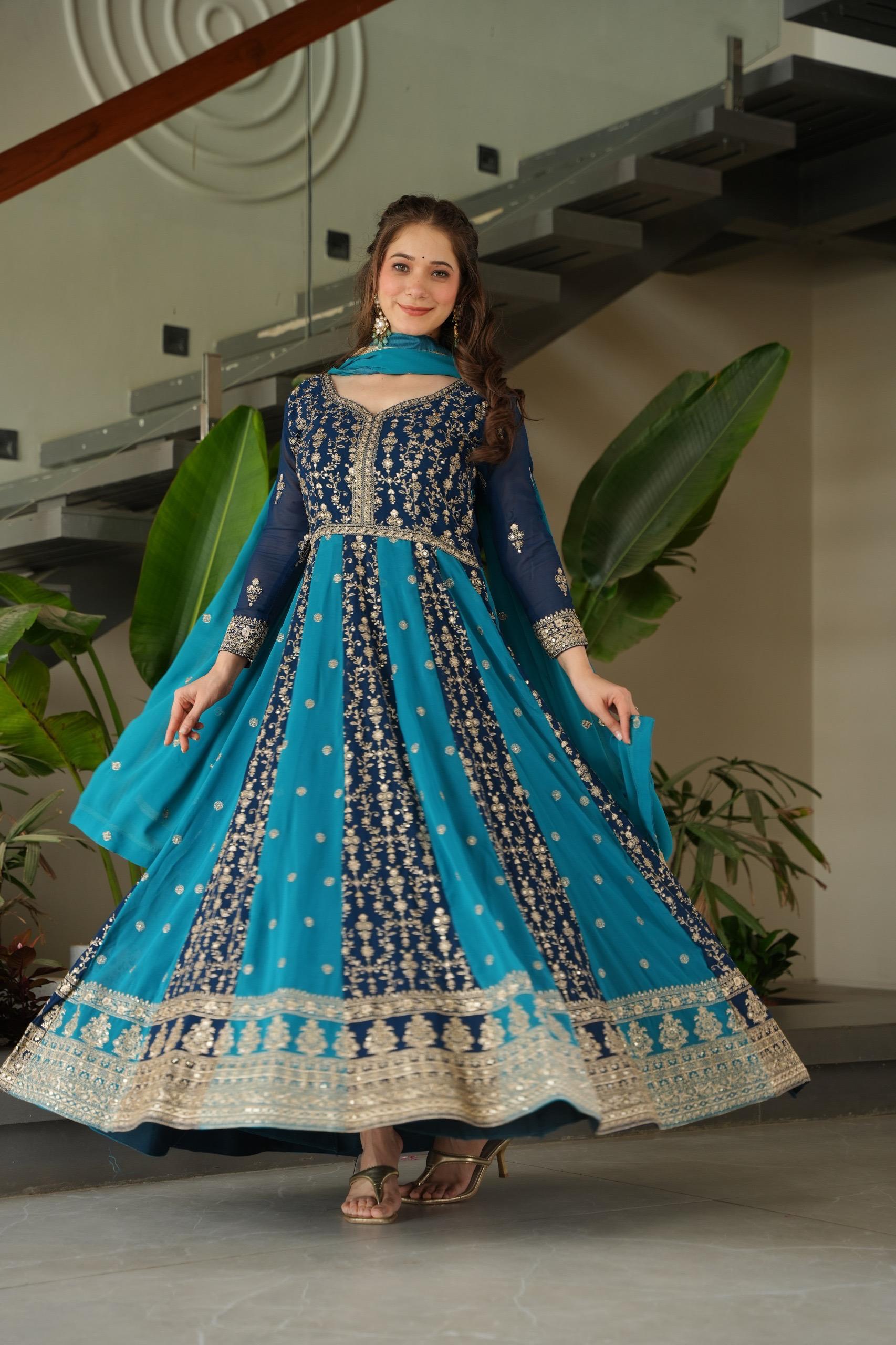 Trendy Embroidered Gown for Wedding Collection
