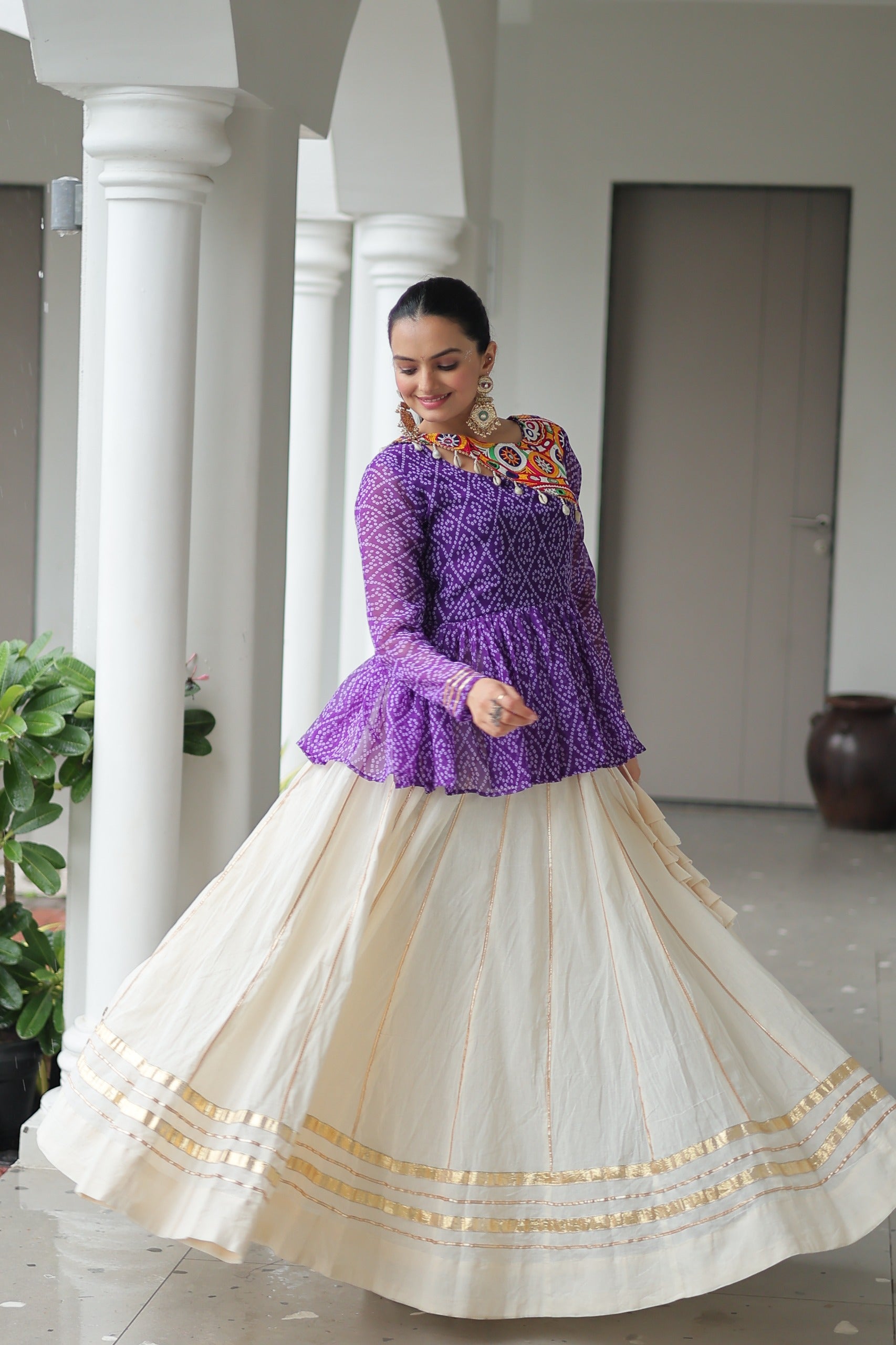 Trendy Peplum Top with Flared Skirt for Festive Looks
