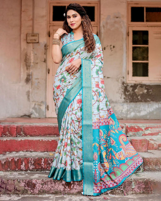 Tussar Silk Saree for Party, Events or Festivals