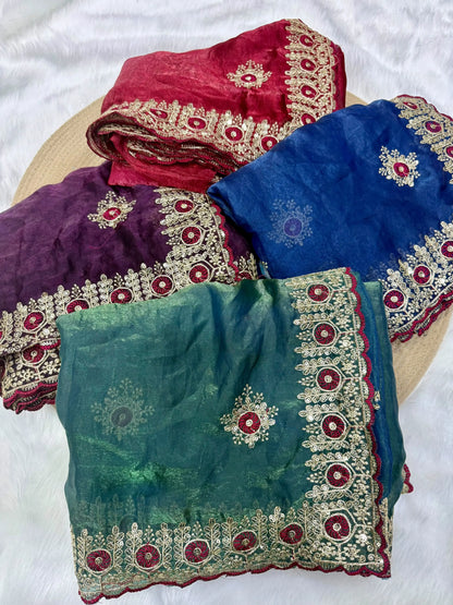 Two Tone Space Silk Saree
