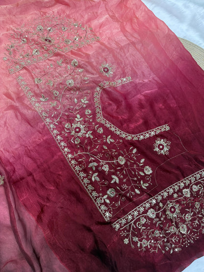 Two Tone Space Silk Saree