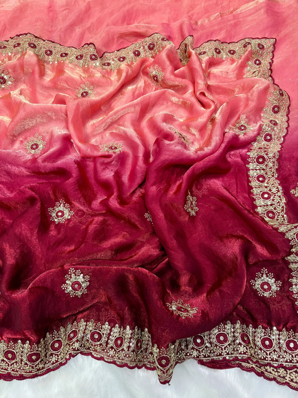 Two Tone Space Silk Saree