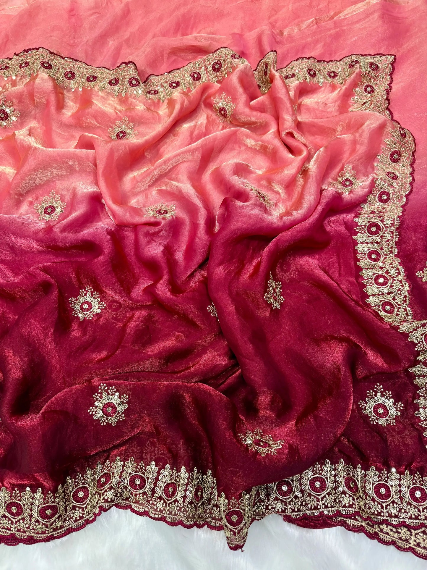 Two Tone Space Silk Saree