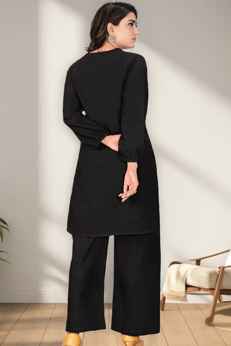 V Neck Bold Colors Co-Ord Set for Girls, Women