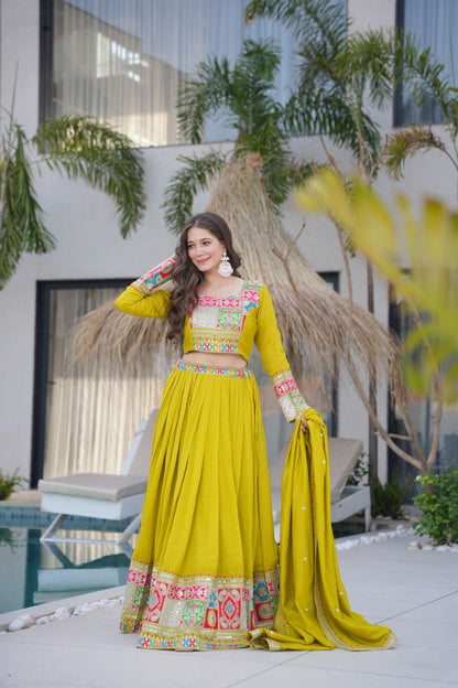 Vibrant Embroidered Lehenga Sets for Festive Celebrations