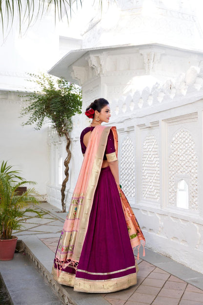 Vichitra Silk Lehenga Choli with Paithni Dupatta
