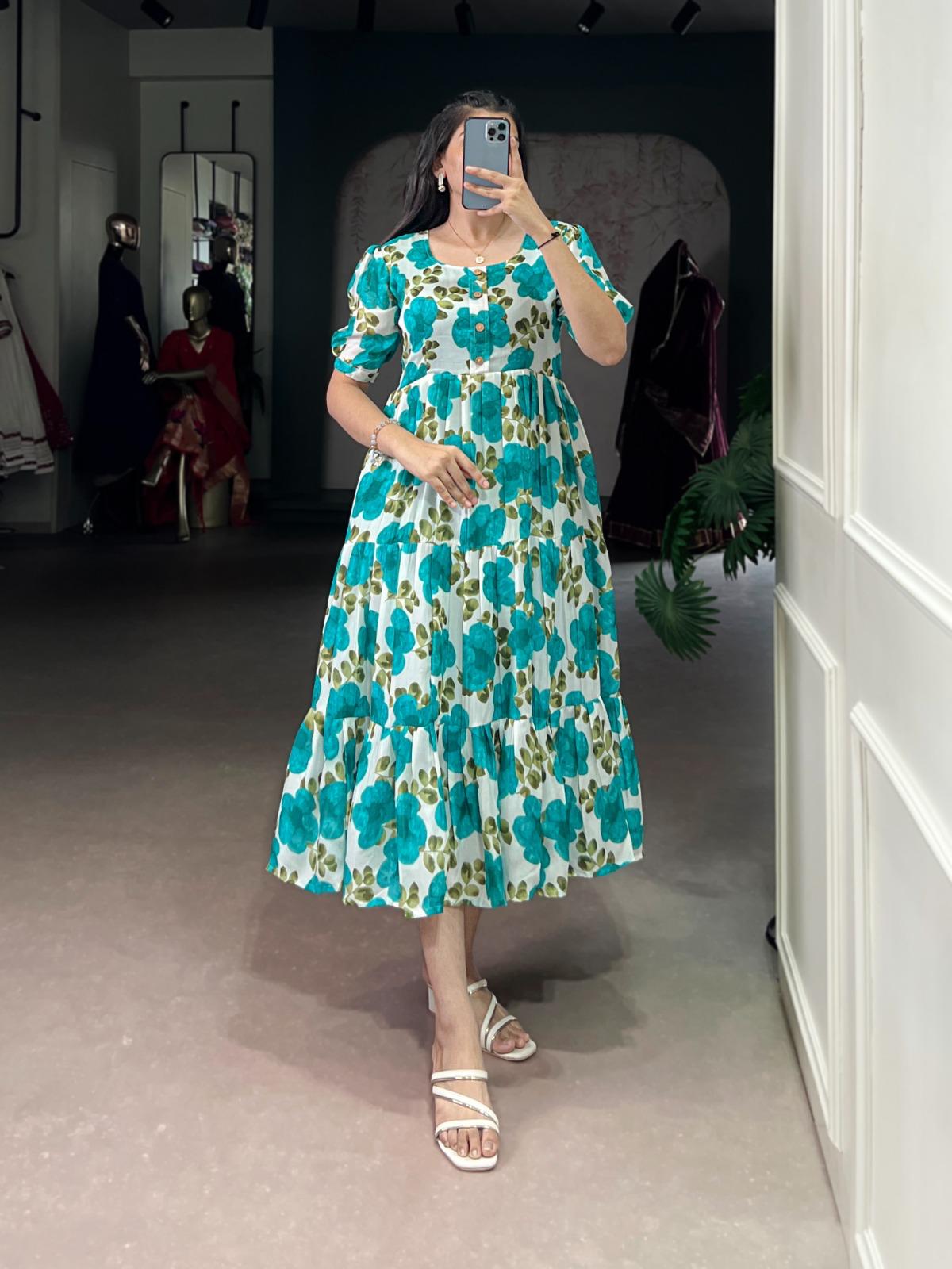 Vichritra Silk Kurti, or Frock for Girl  Summer Wear