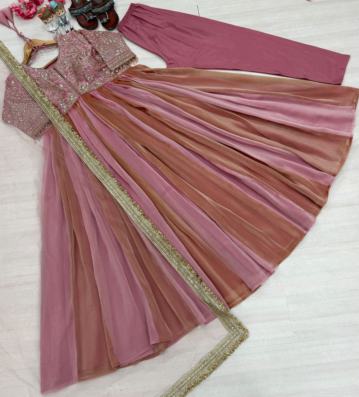 Viral Moss Gown Set for Girls
