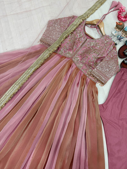 Viral Moss Gown Set for Girls