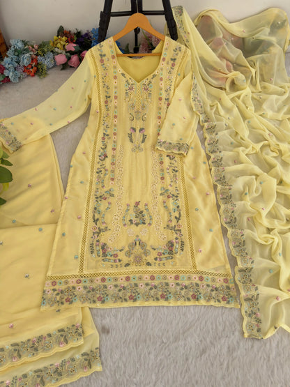 Wedding Wear Suit Plazzo Set