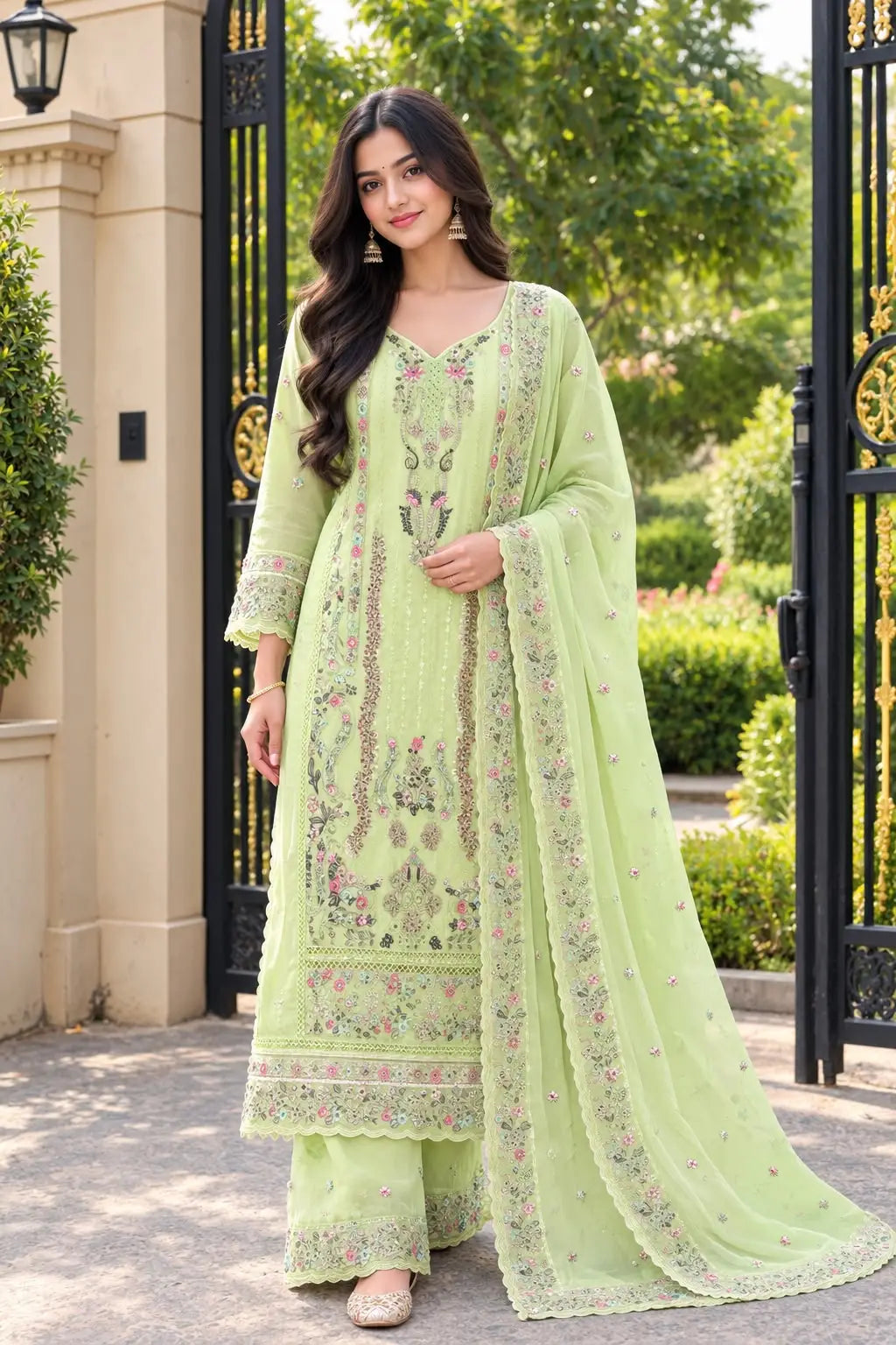 Wedding Wear Suit Plazzo Set