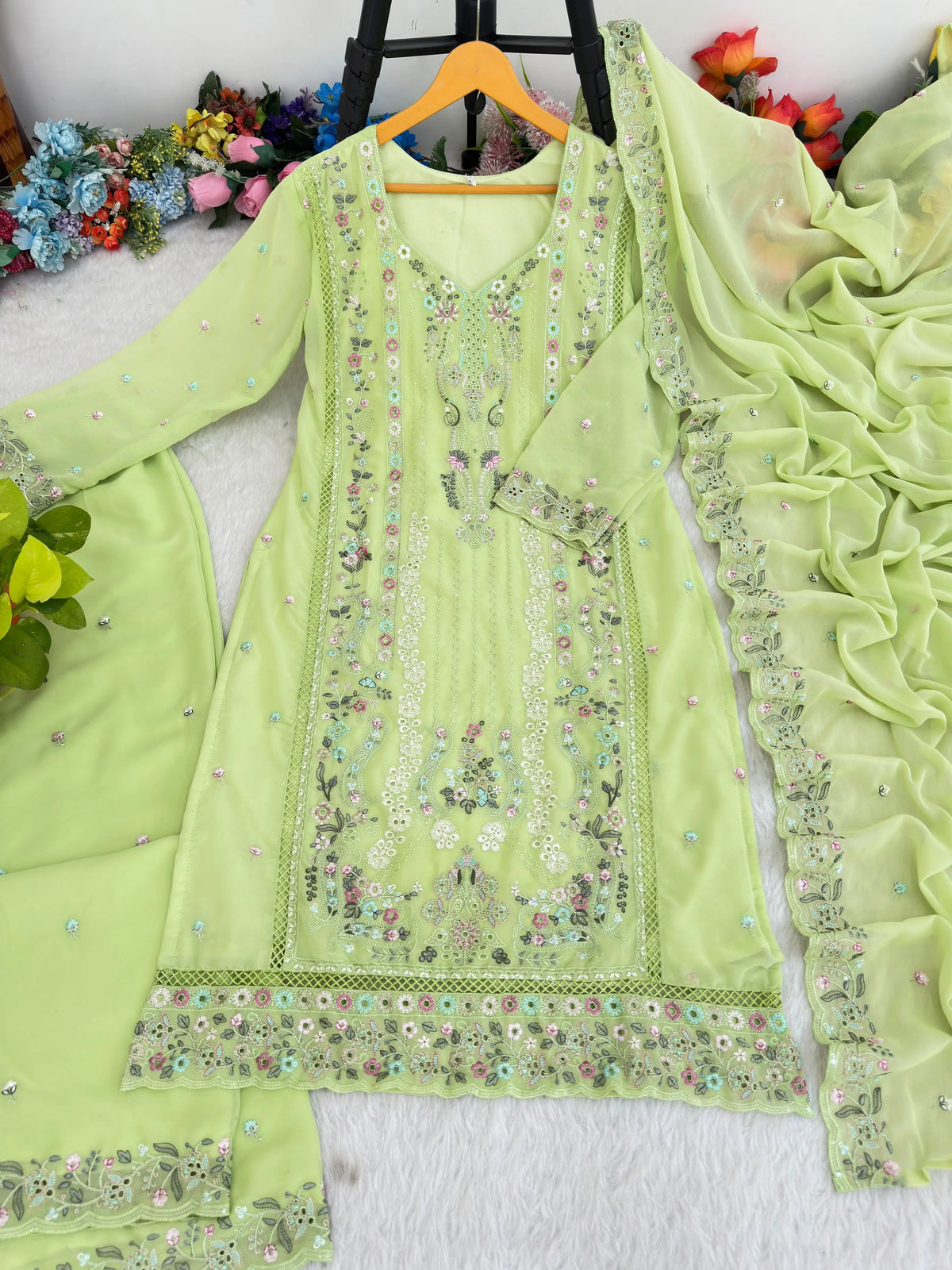 Wedding Wear Suit Plazzo Set