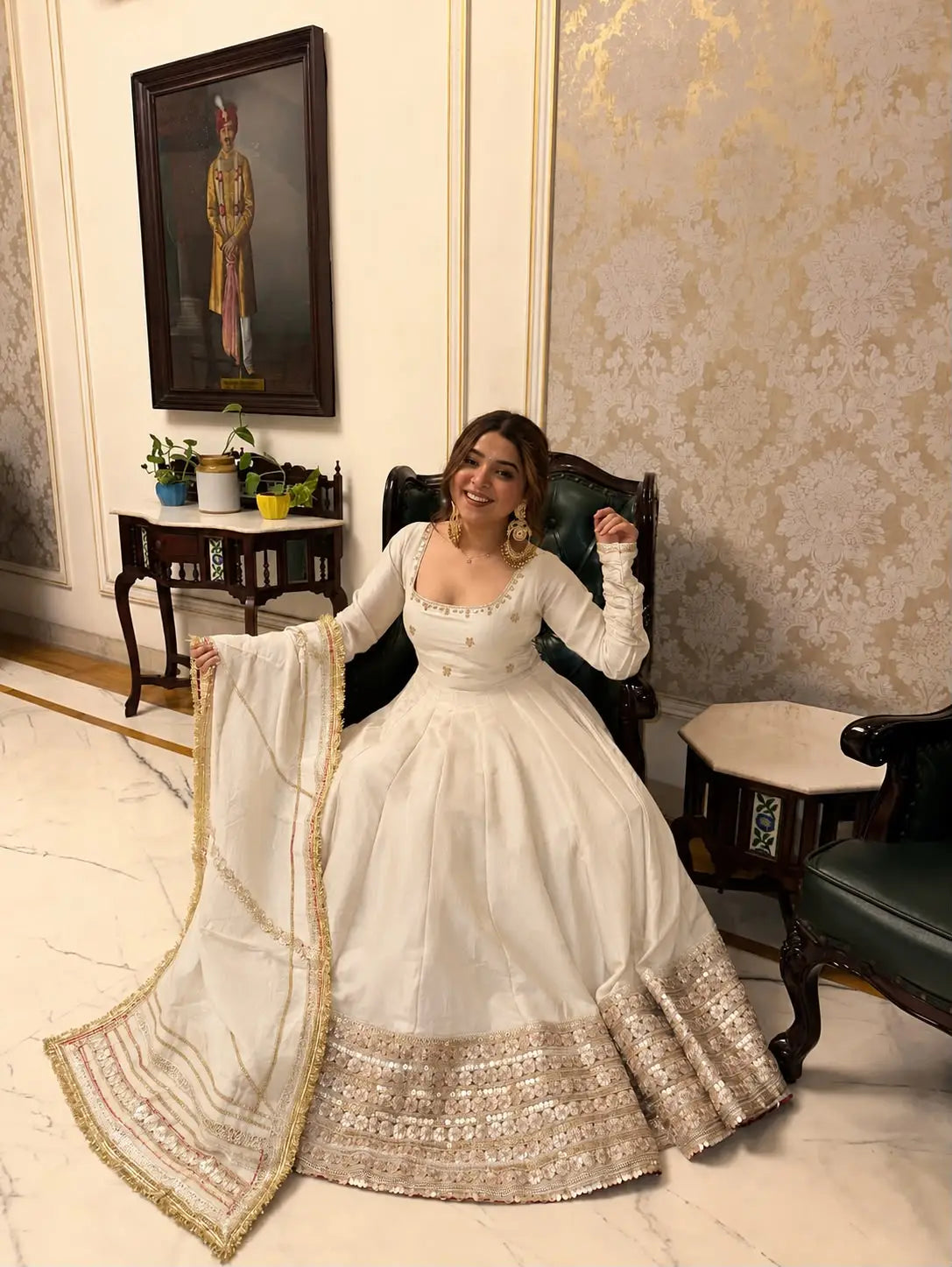 Anarkali Gown for Karwa Chauth Festival