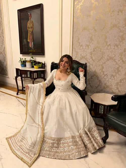 Anarkali Gown for Karwa Chauth Festival