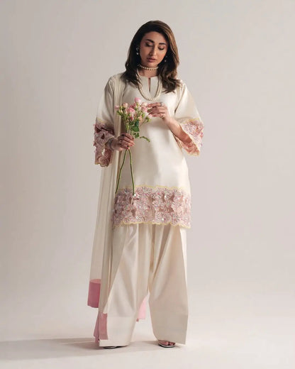 White Punjabi Suit Set for Women
