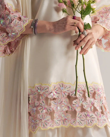 White Punjabi Suit Set for Women