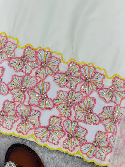 White Punjabi Suit Set for Women