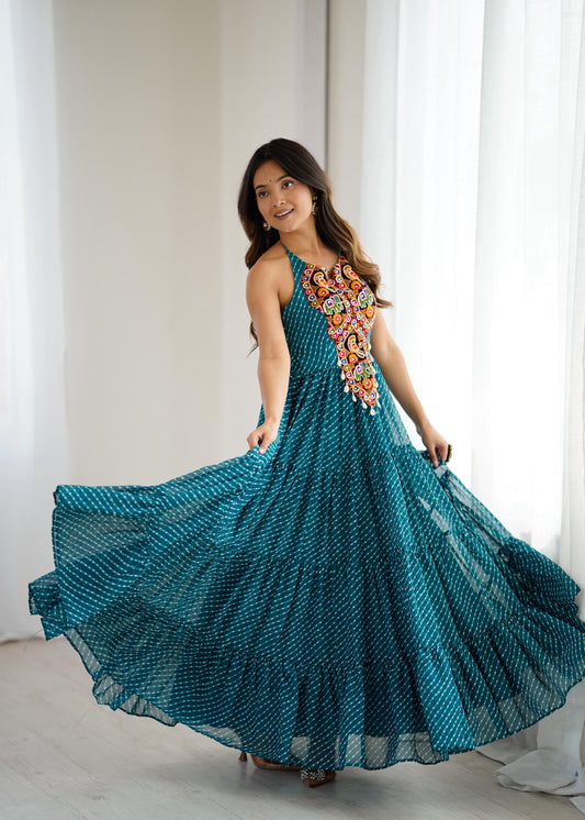 Women's Georgette Gown for Festive Wear