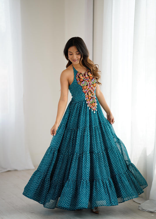 Women's Georgette Gown for Festive Wear